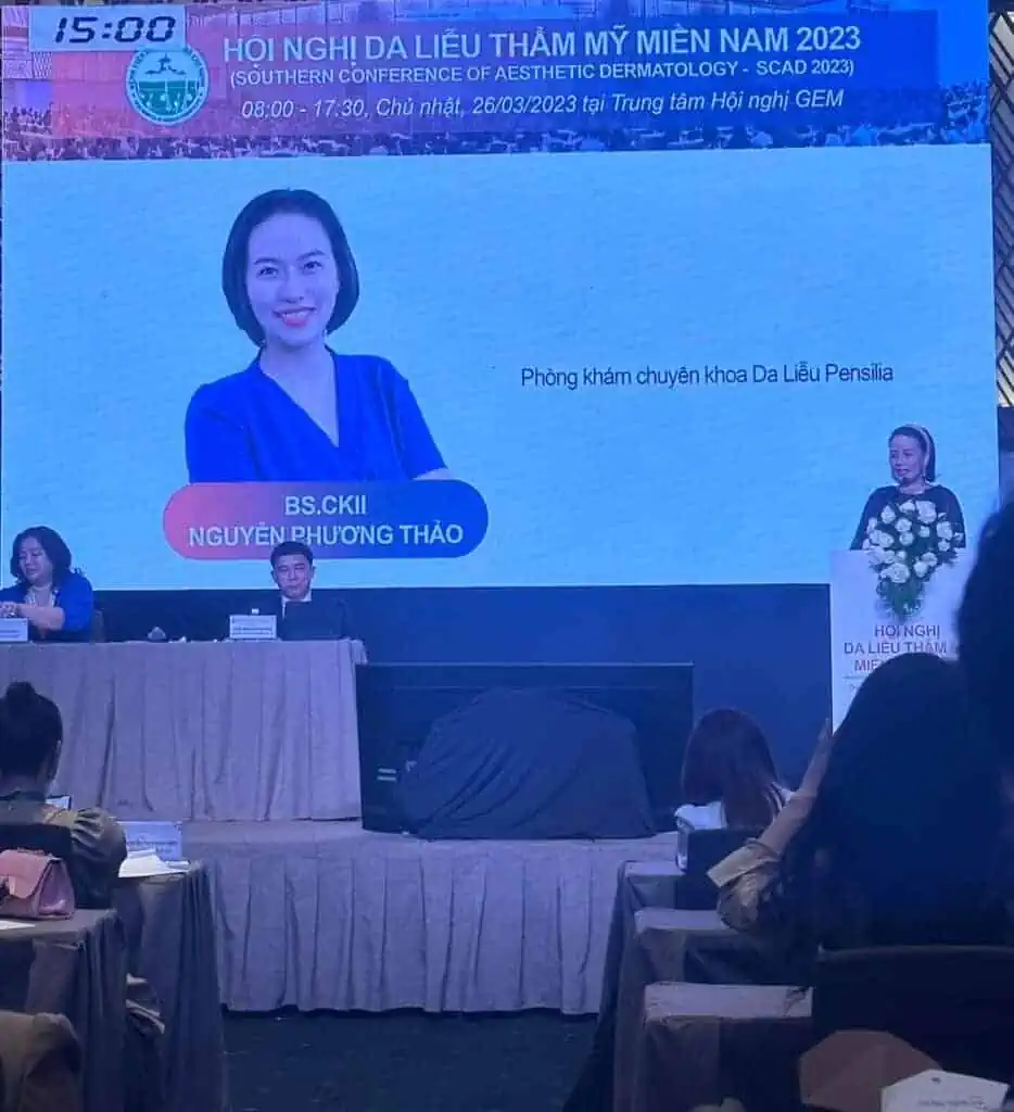 BS Nguyễn Phương Thảo báo cáo viên tại Hội nghị Da liễu Thẩm mỹ miền Nam 2023