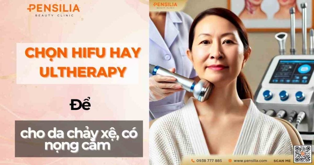 Da chảy xệ, nọng cằm nên dùng hifu hay ultherapy để trẻ hóa da?