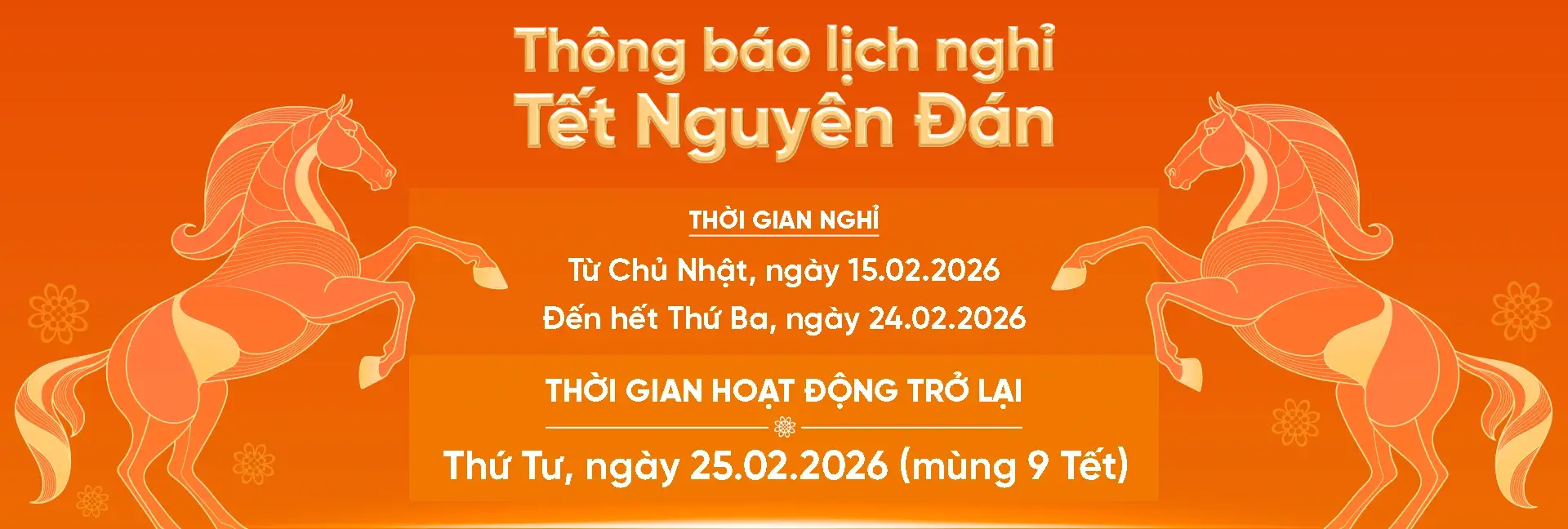 Thông báo nghỉ Tết Việt Nam 2026