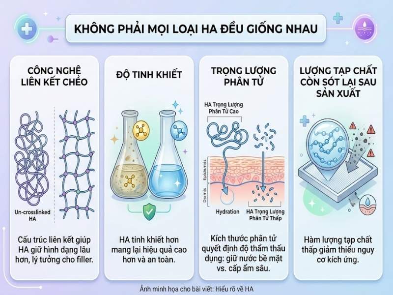Phan biet cac loai axit hyaluronic va giai dap tiem HA co tot khong qua cong nghe lien ket cheo.
