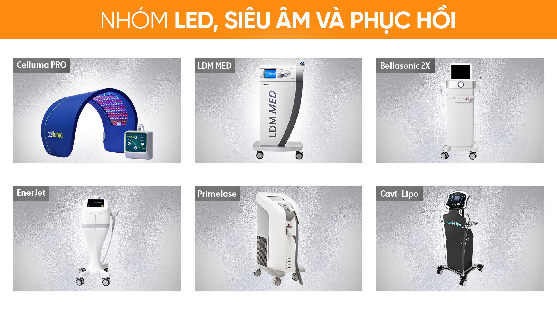 công nghệ Nhóm LED, siêu âm và phục hồi tại pensilia hcm 2026