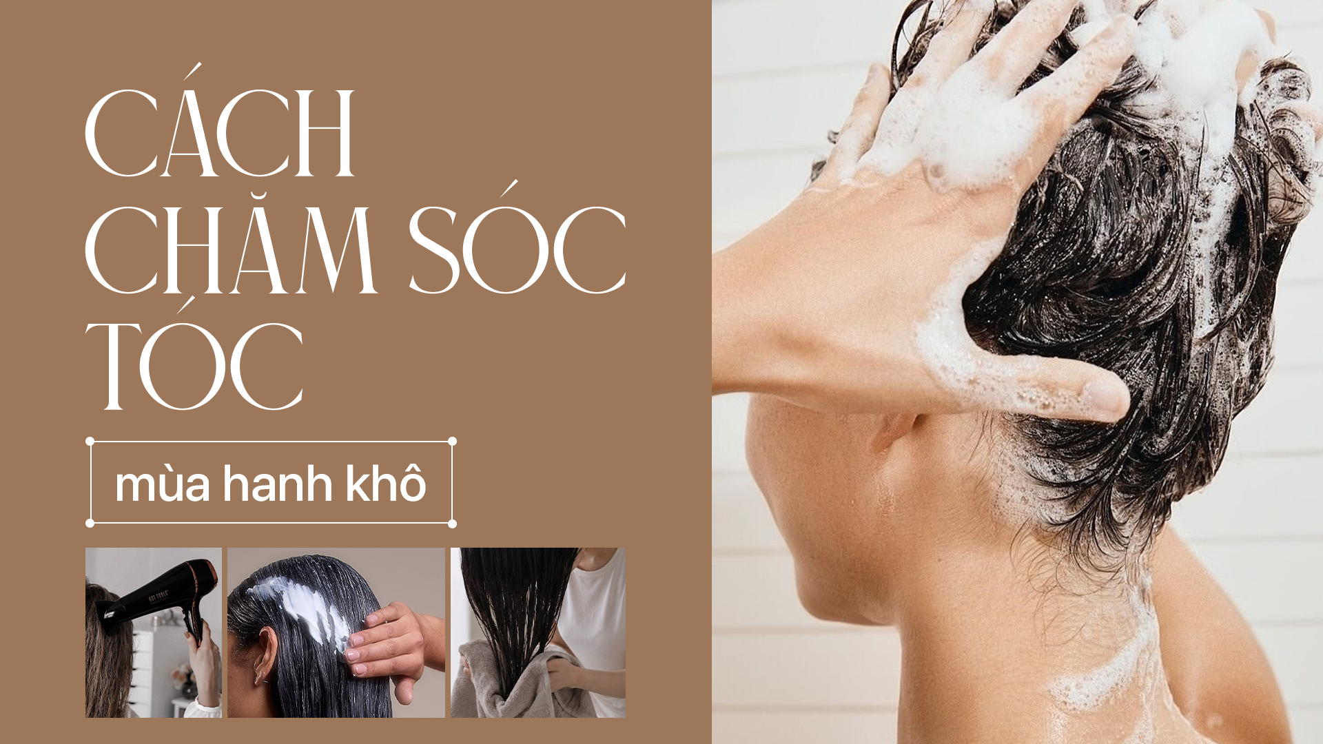 Cách chăm sóc tóc mùa hanh khô