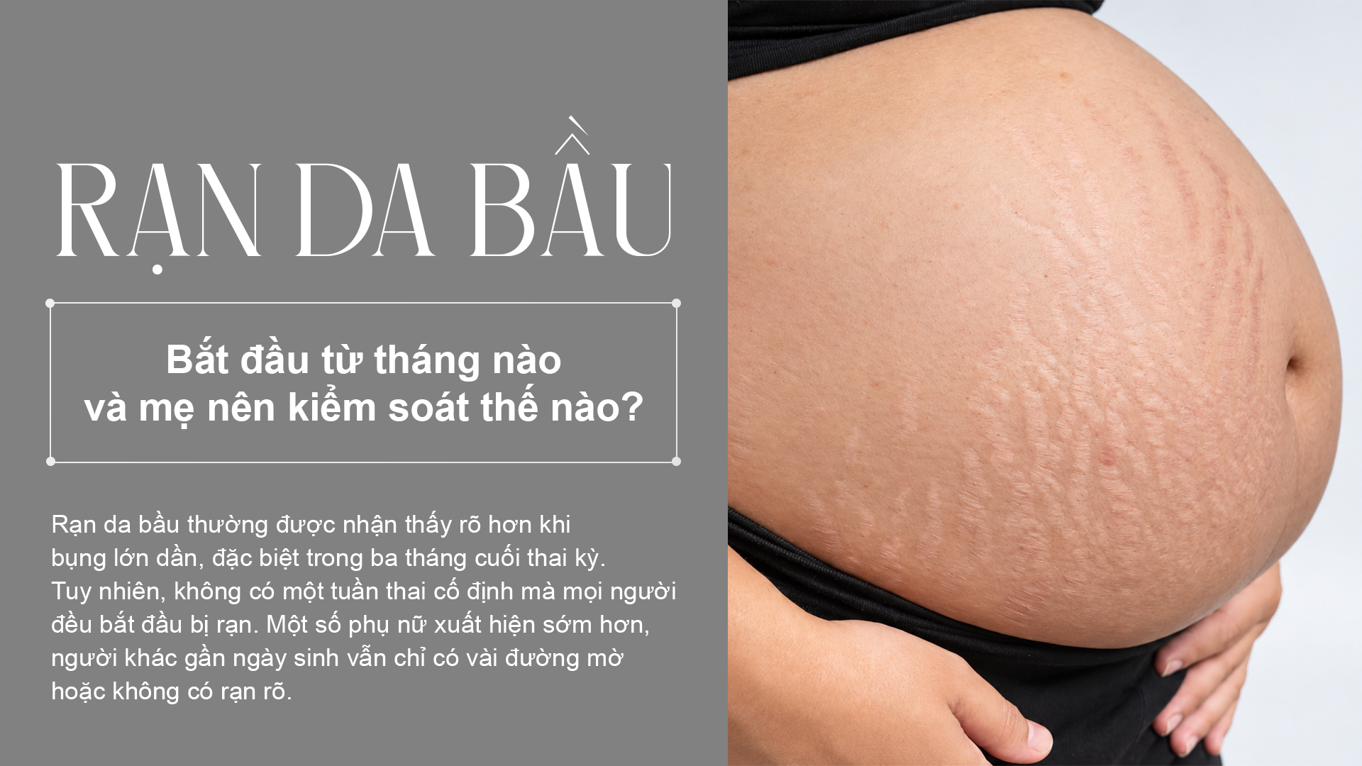 Rạn da bầu Bắt đầu từ tháng nào