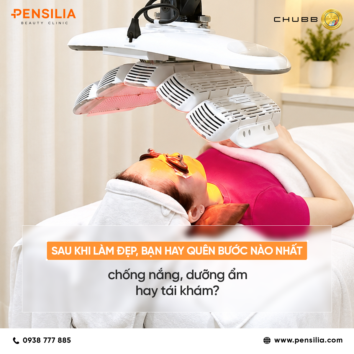 Ba bước chăm sóc da quan trọng sau khi làm đẹp gồm chống nắng, dưỡng ẩm và tái khám
